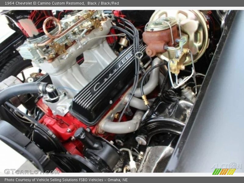 Black / Black/Red 1964 Chevrolet El Camino Custom Restomod