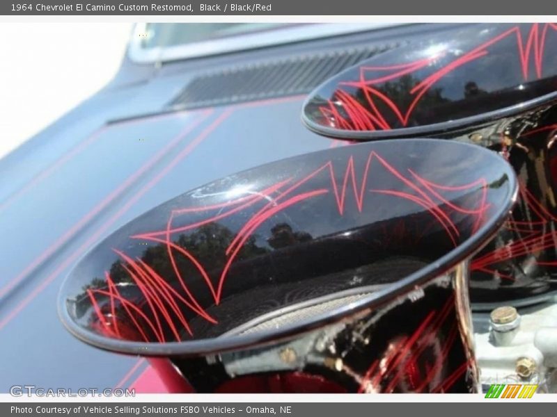 Black / Black/Red 1964 Chevrolet El Camino Custom Restomod