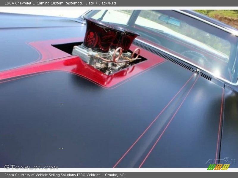 Black / Black/Red 1964 Chevrolet El Camino Custom Restomod