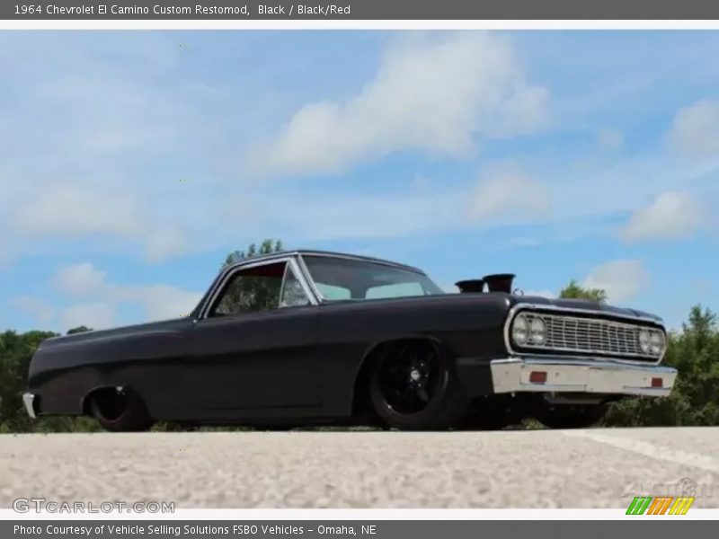 Black / Black/Red 1964 Chevrolet El Camino Custom Restomod