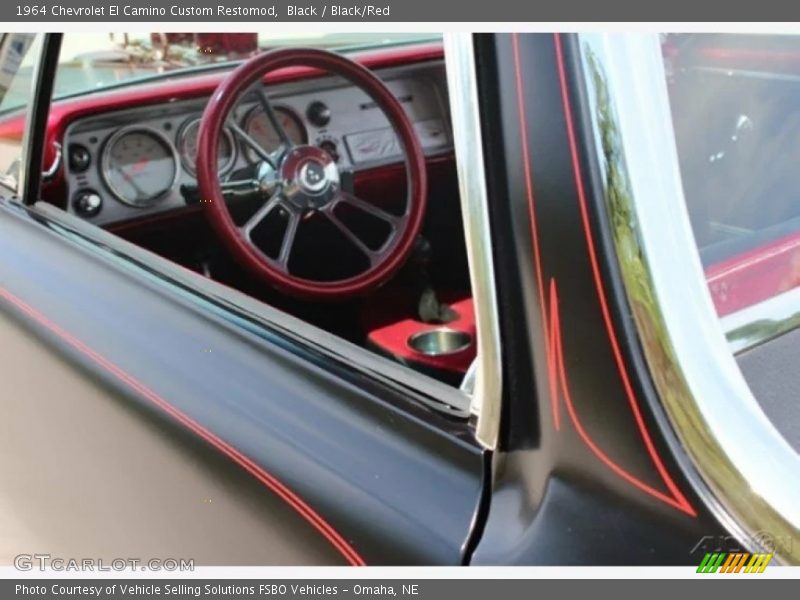 Black / Black/Red 1964 Chevrolet El Camino Custom Restomod