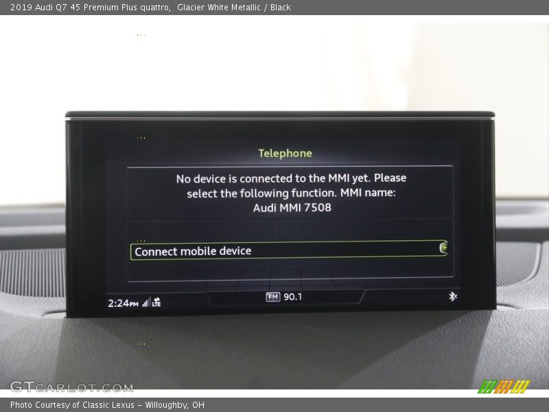 Glacier White Metallic / Black 2019 Audi Q7 45 Premium Plus quattro
