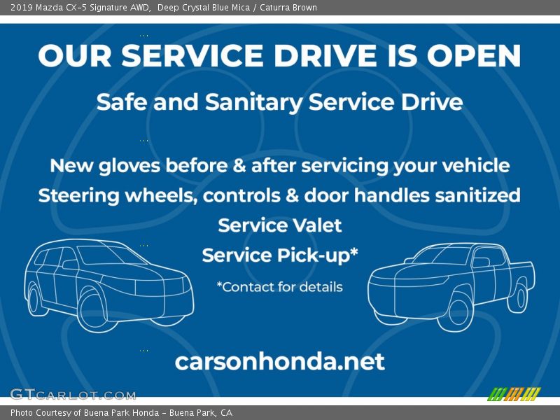 Deep Crystal Blue Mica / Caturra Brown 2019 Mazda CX-5 Signature AWD