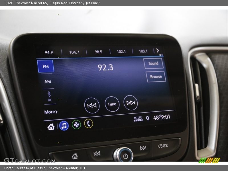 Cajun Red Tintcoat / Jet Black 2020 Chevrolet Malibu RS