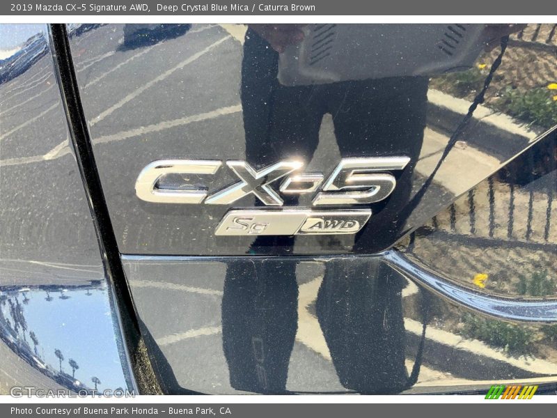 Deep Crystal Blue Mica / Caturra Brown 2019 Mazda CX-5 Signature AWD