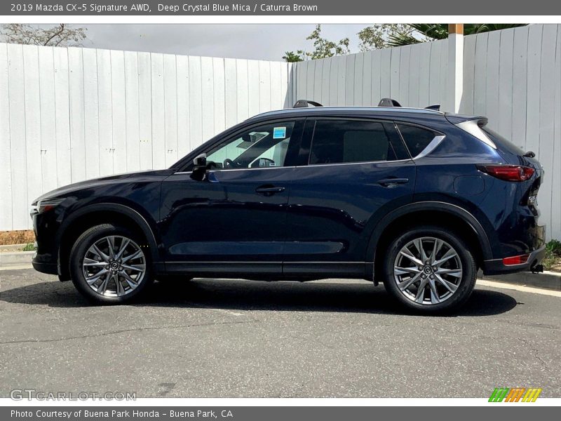 Deep Crystal Blue Mica / Caturra Brown 2019 Mazda CX-5 Signature AWD