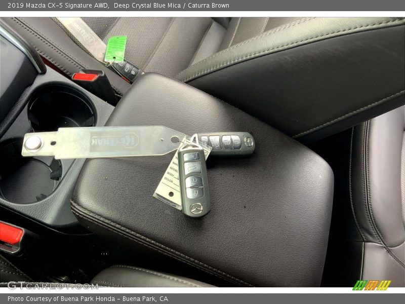 Deep Crystal Blue Mica / Caturra Brown 2019 Mazda CX-5 Signature AWD