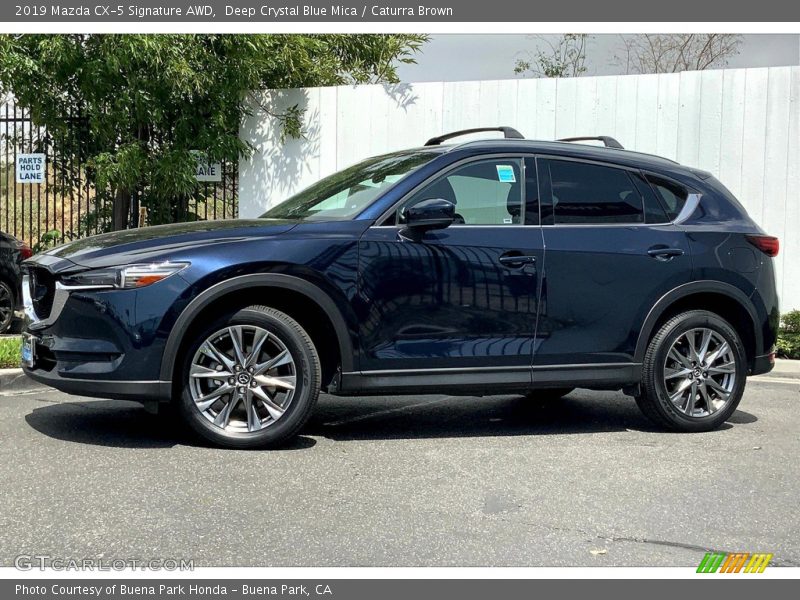 Deep Crystal Blue Mica / Caturra Brown 2019 Mazda CX-5 Signature AWD