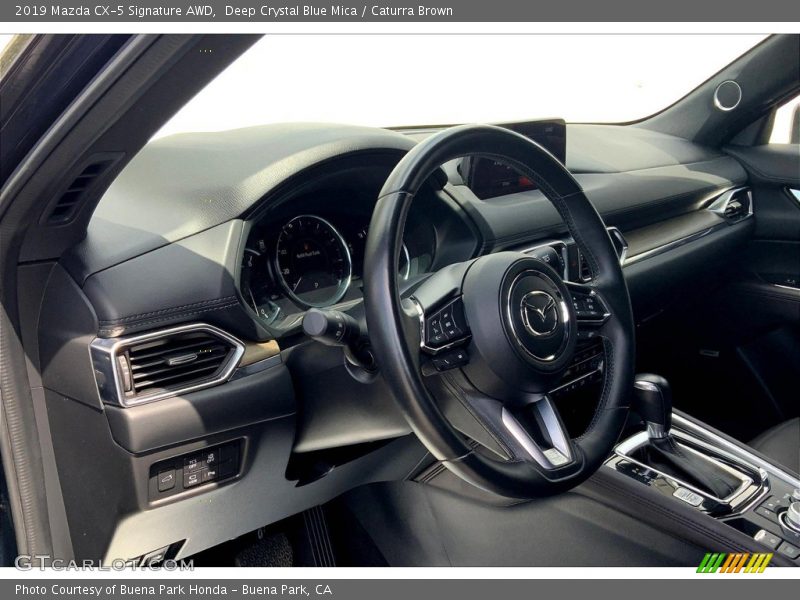 Deep Crystal Blue Mica / Caturra Brown 2019 Mazda CX-5 Signature AWD