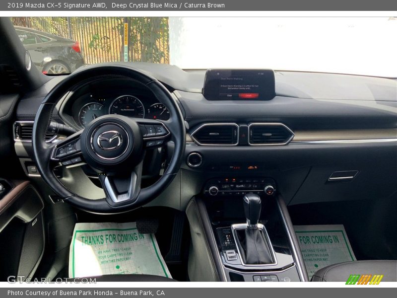 Deep Crystal Blue Mica / Caturra Brown 2019 Mazda CX-5 Signature AWD
