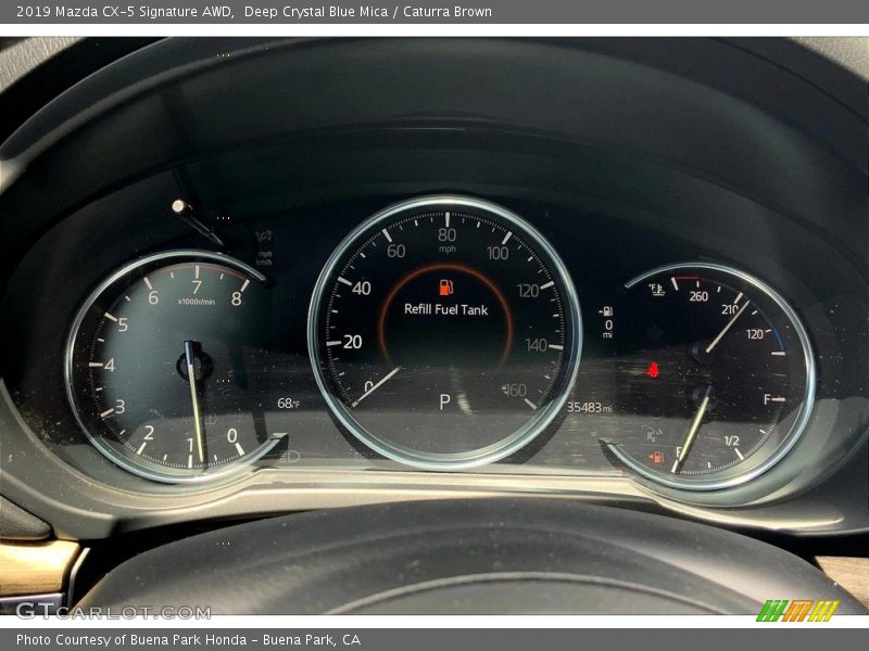 Deep Crystal Blue Mica / Caturra Brown 2019 Mazda CX-5 Signature AWD