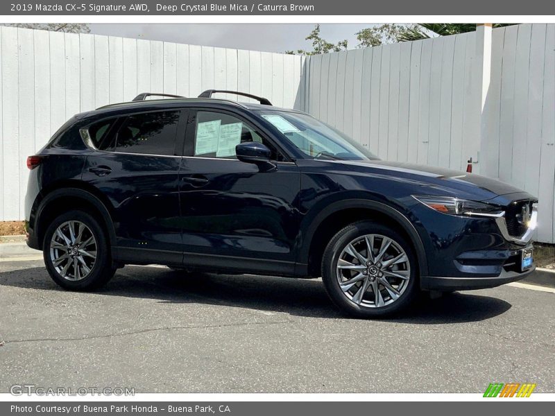 Deep Crystal Blue Mica / Caturra Brown 2019 Mazda CX-5 Signature AWD