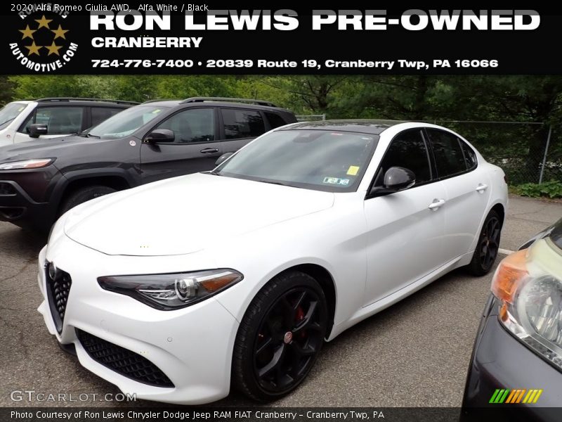 Alfa White / Black 2020 Alfa Romeo Giulia AWD
