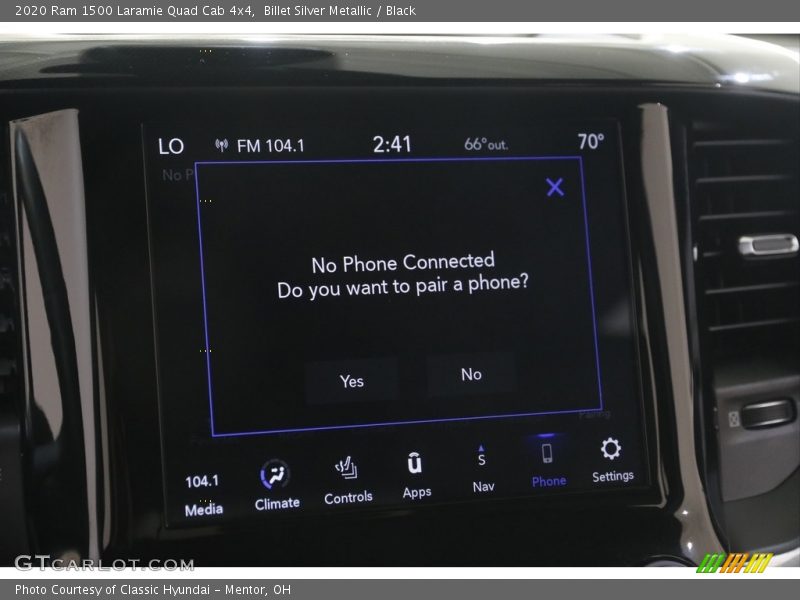 Billet Silver Metallic / Black 2020 Ram 1500 Laramie Quad Cab 4x4