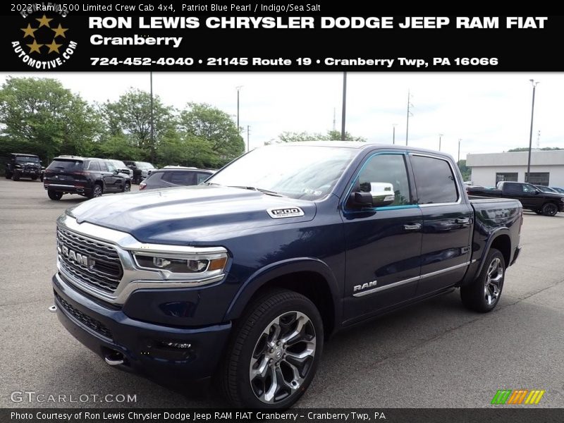 Patriot Blue Pearl / Indigo/Sea Salt 2022 Ram 1500 Limited Crew Cab 4x4
