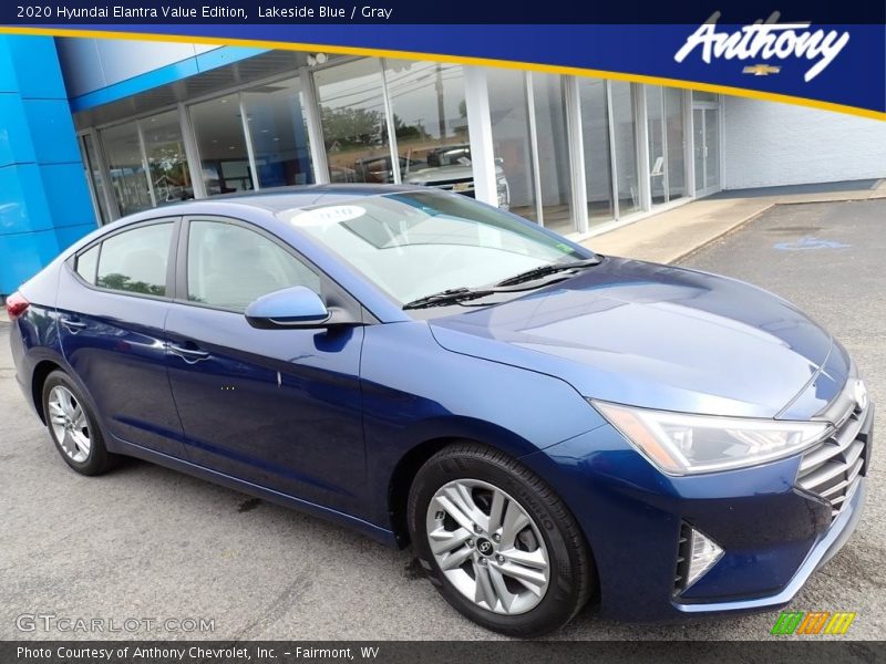Lakeside Blue / Gray 2020 Hyundai Elantra Value Edition