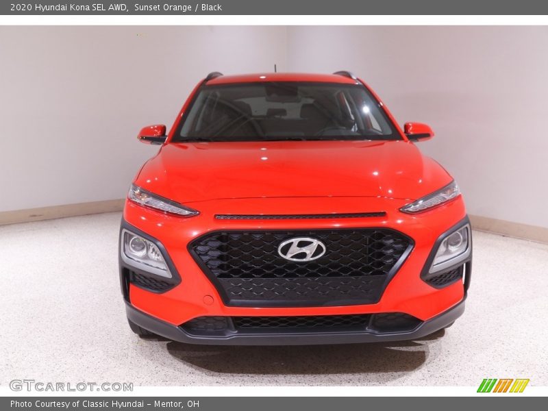 Sunset Orange / Black 2020 Hyundai Kona SEL AWD