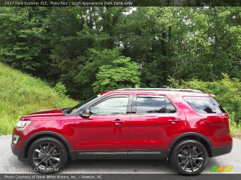 Ruby Red / Sport Appearance Dark Earth Gray 2017 Ford Explorer XLT