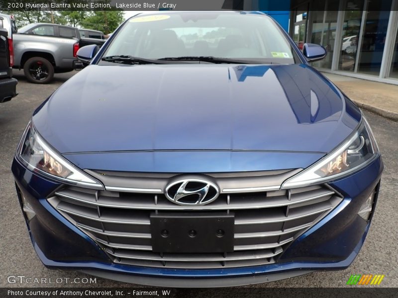 Lakeside Blue / Gray 2020 Hyundai Elantra Value Edition