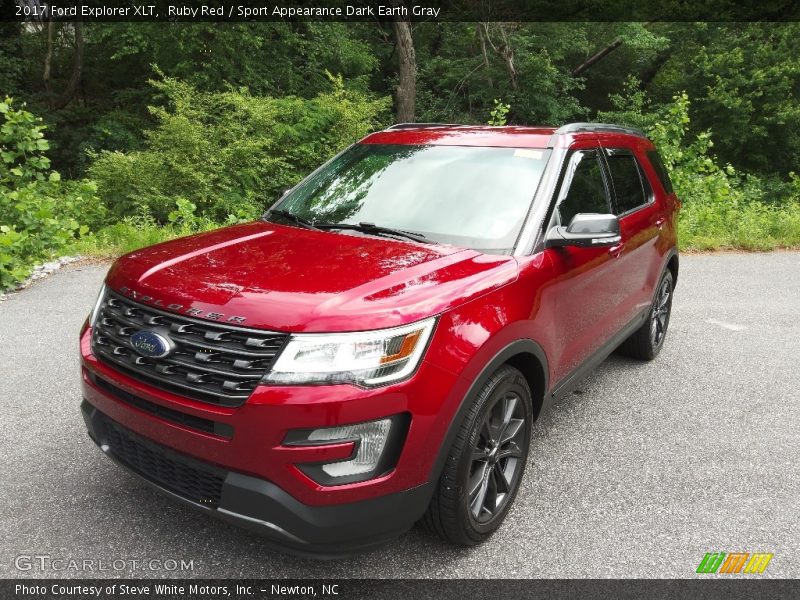 Ruby Red / Sport Appearance Dark Earth Gray 2017 Ford Explorer XLT