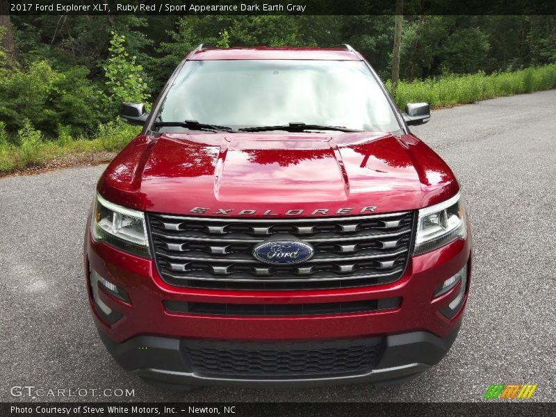 Ruby Red / Sport Appearance Dark Earth Gray 2017 Ford Explorer XLT