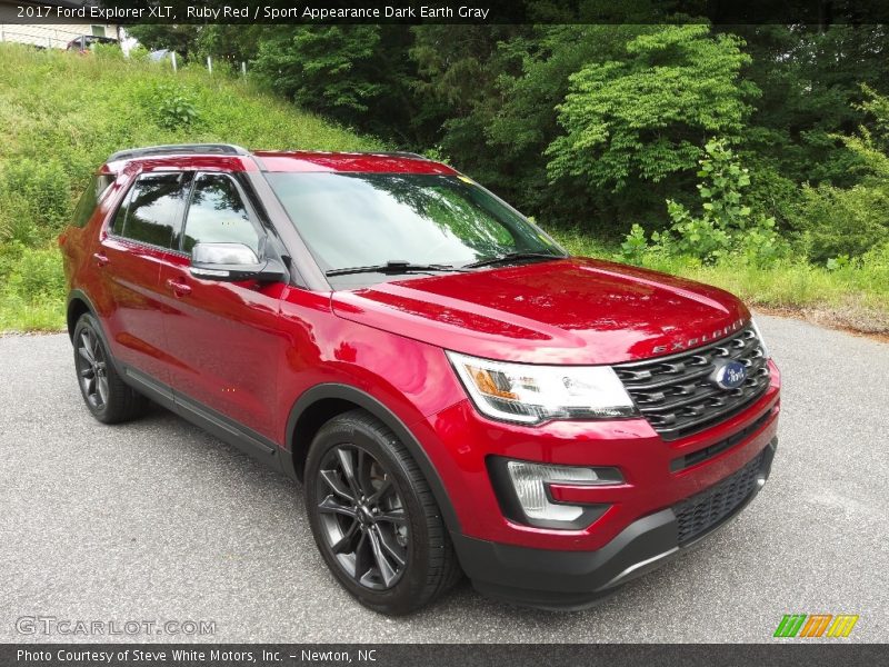 Ruby Red / Sport Appearance Dark Earth Gray 2017 Ford Explorer XLT