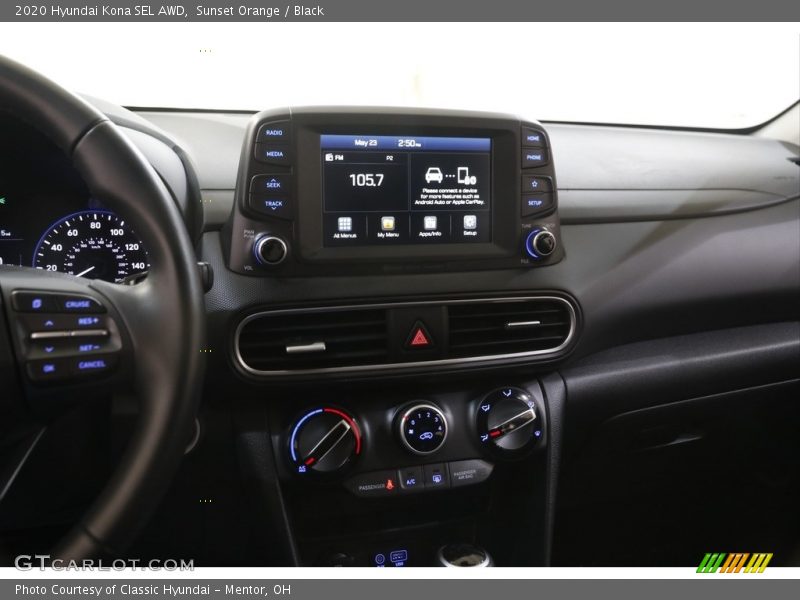Sunset Orange / Black 2020 Hyundai Kona SEL AWD