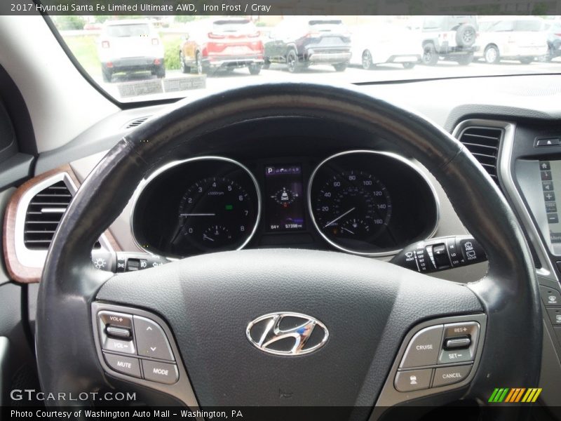 Iron Frost / Gray 2017 Hyundai Santa Fe Limited Ultimate AWD