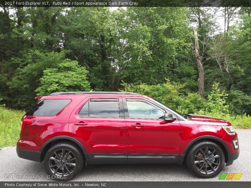 Ruby Red / Sport Appearance Dark Earth Gray 2017 Ford Explorer XLT