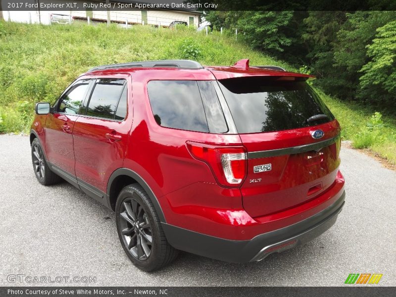 Ruby Red / Sport Appearance Dark Earth Gray 2017 Ford Explorer XLT