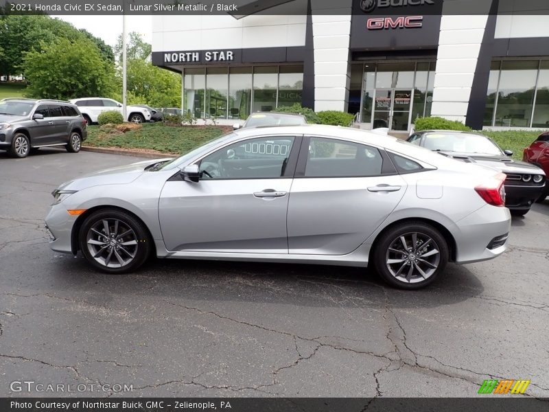 Lunar Silver Metallic / Black 2021 Honda Civic EX Sedan