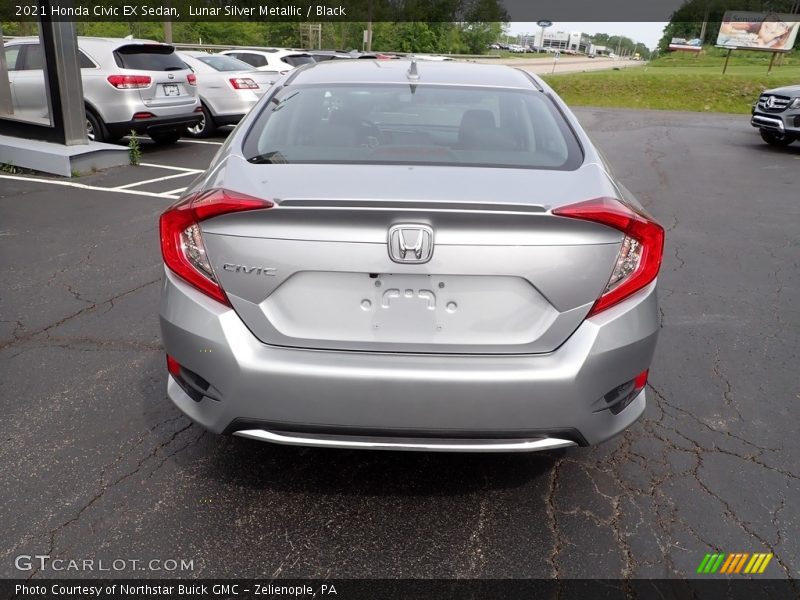 Lunar Silver Metallic / Black 2021 Honda Civic EX Sedan