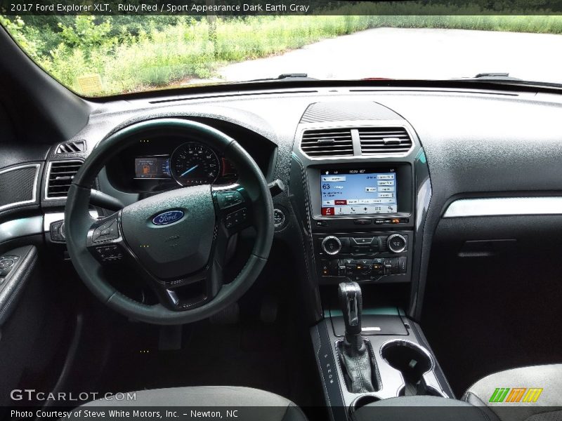 Ruby Red / Sport Appearance Dark Earth Gray 2017 Ford Explorer XLT
