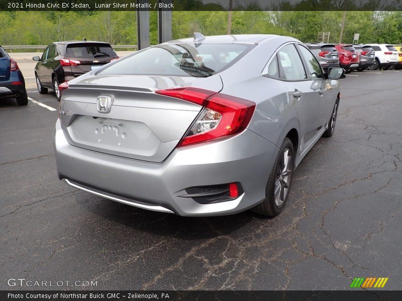 Lunar Silver Metallic / Black 2021 Honda Civic EX Sedan