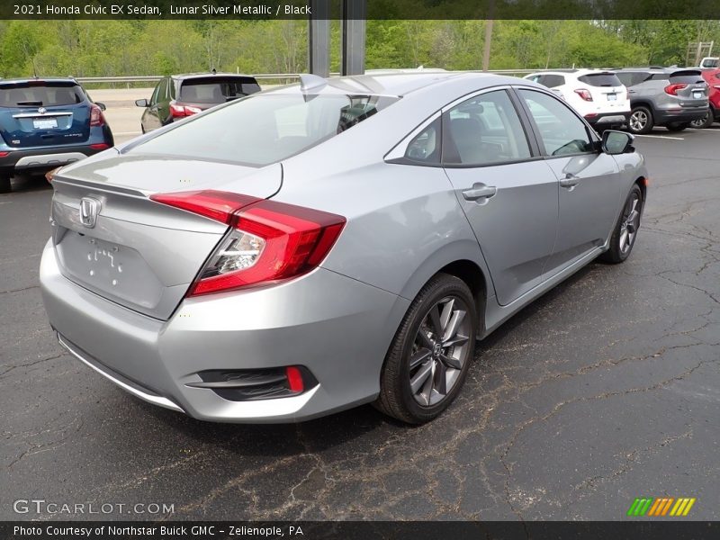 Lunar Silver Metallic / Black 2021 Honda Civic EX Sedan