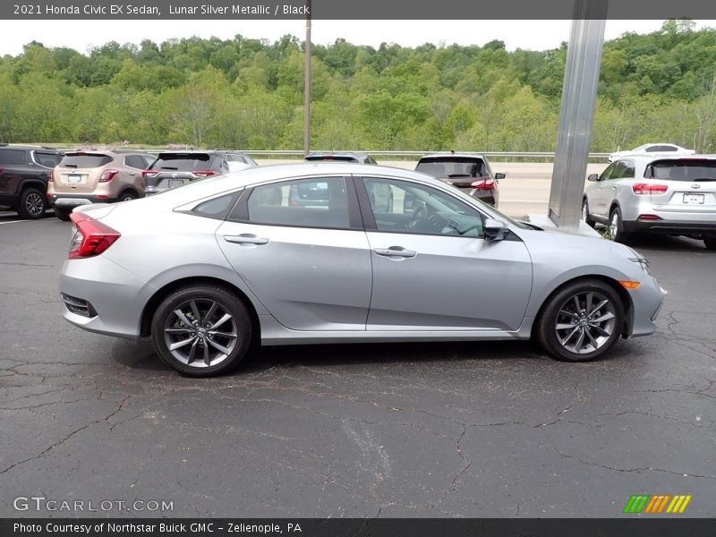 Lunar Silver Metallic / Black 2021 Honda Civic EX Sedan