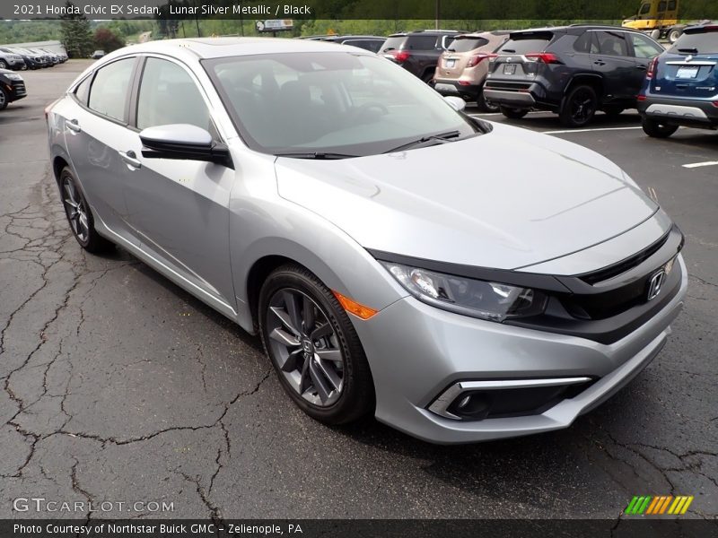 Lunar Silver Metallic / Black 2021 Honda Civic EX Sedan