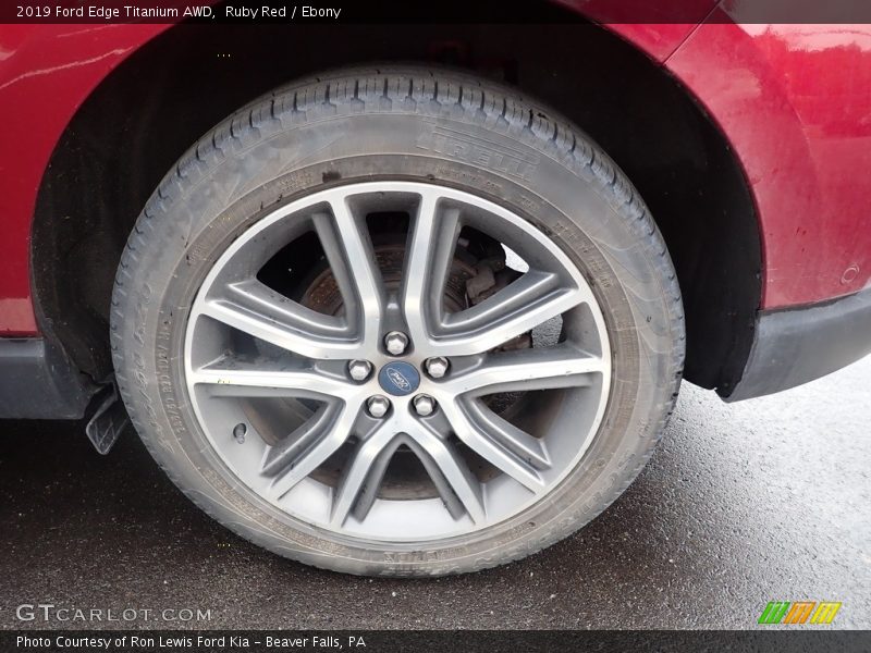 Ruby Red / Ebony 2019 Ford Edge Titanium AWD