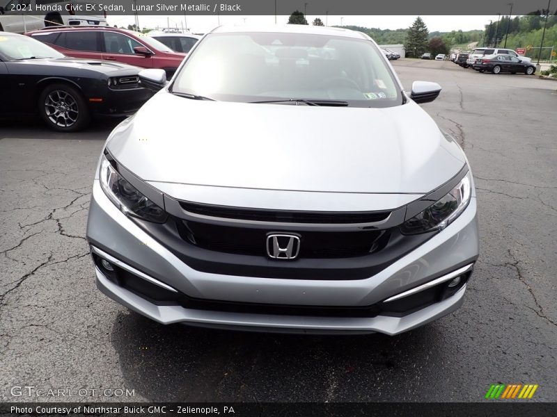 Lunar Silver Metallic / Black 2021 Honda Civic EX Sedan