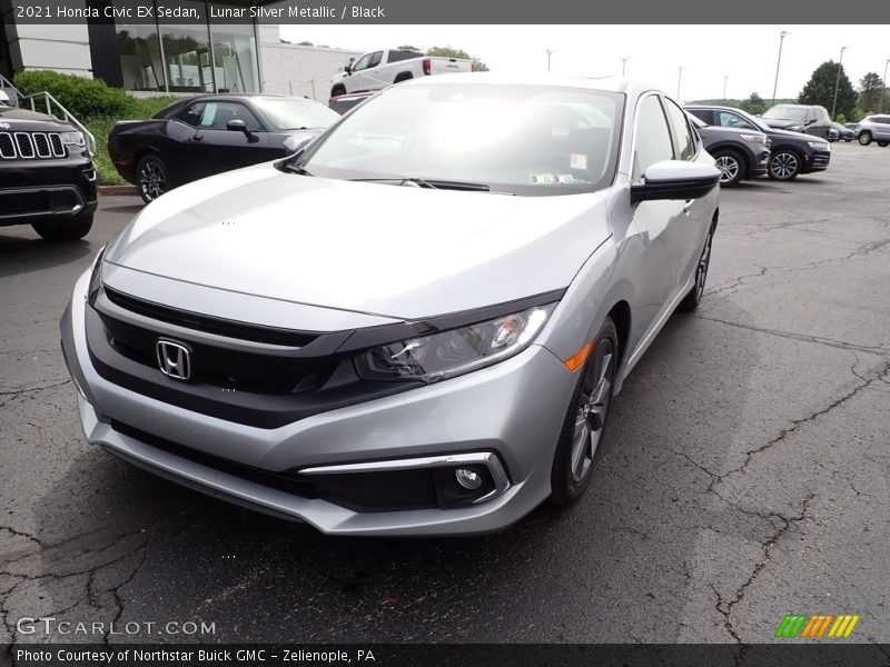 Lunar Silver Metallic / Black 2021 Honda Civic EX Sedan