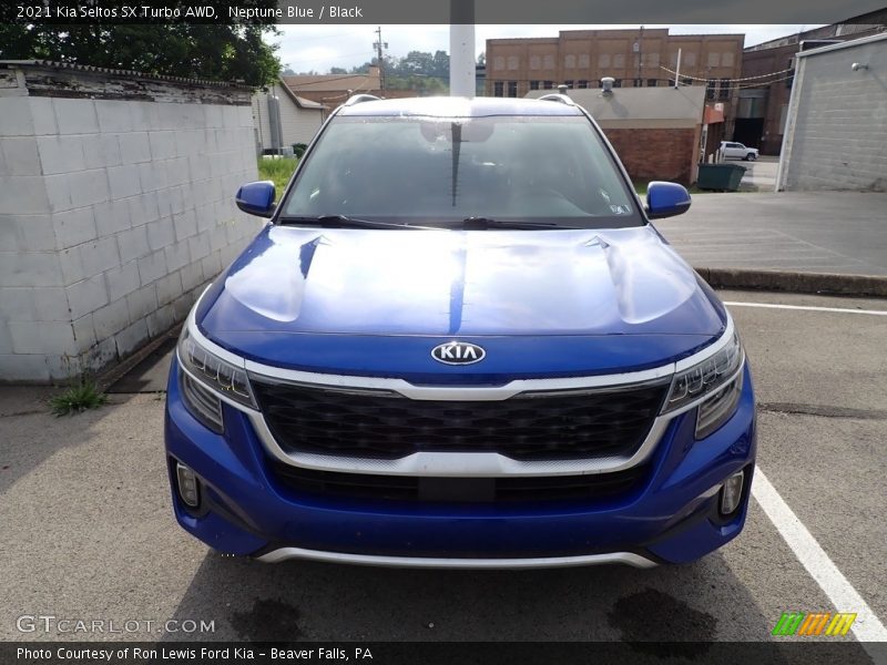 Neptune Blue / Black 2021 Kia Seltos SX Turbo AWD