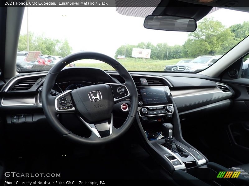 Lunar Silver Metallic / Black 2021 Honda Civic EX Sedan