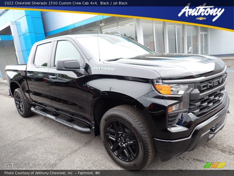 Black / Jet Black 2022 Chevrolet Silverado 1500 Custom Crew Cab 4x4