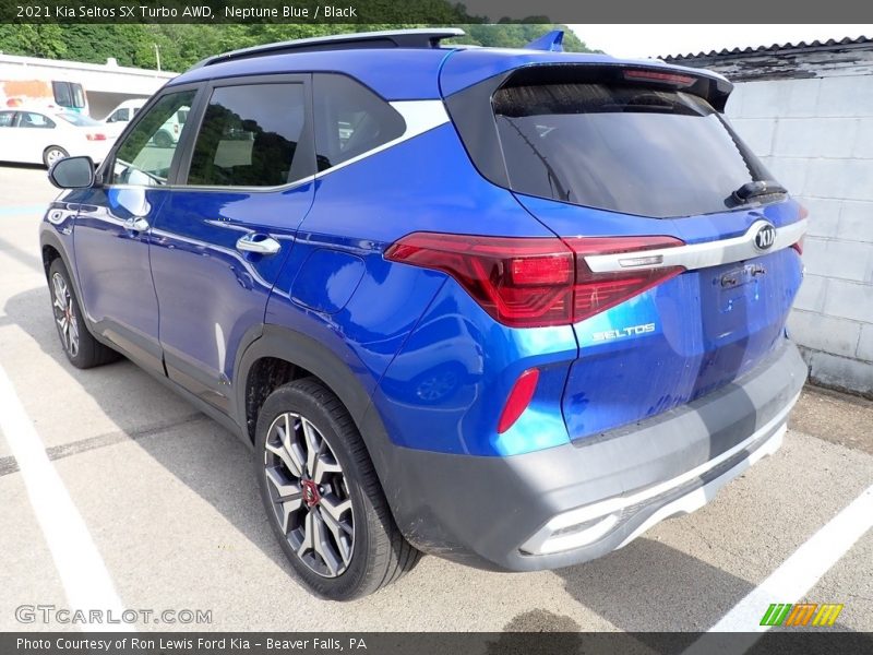 Neptune Blue / Black 2021 Kia Seltos SX Turbo AWD
