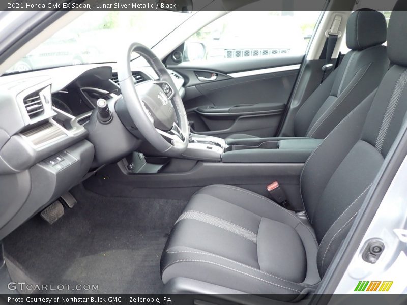 Lunar Silver Metallic / Black 2021 Honda Civic EX Sedan