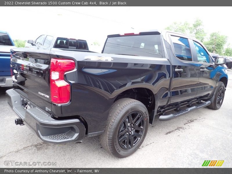 Black / Jet Black 2022 Chevrolet Silverado 1500 Custom Crew Cab 4x4