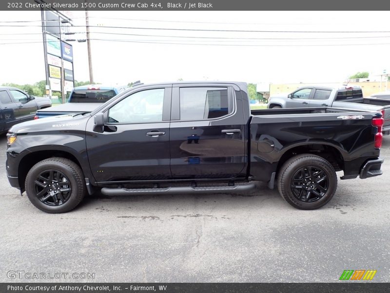 Black / Jet Black 2022 Chevrolet Silverado 1500 Custom Crew Cab 4x4