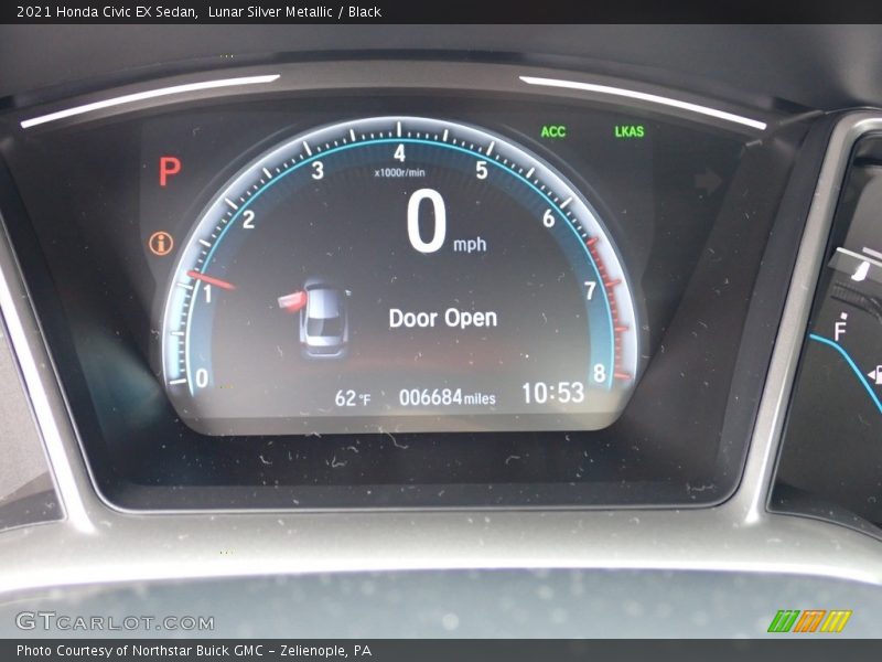 Lunar Silver Metallic / Black 2021 Honda Civic EX Sedan