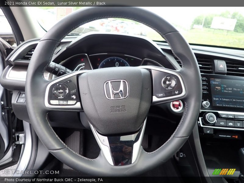 Lunar Silver Metallic / Black 2021 Honda Civic EX Sedan