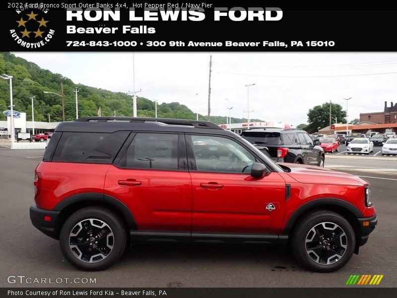 Hot Pepper Red / Navy Pier 2022 Ford Bronco Sport Outer Banks 4x4